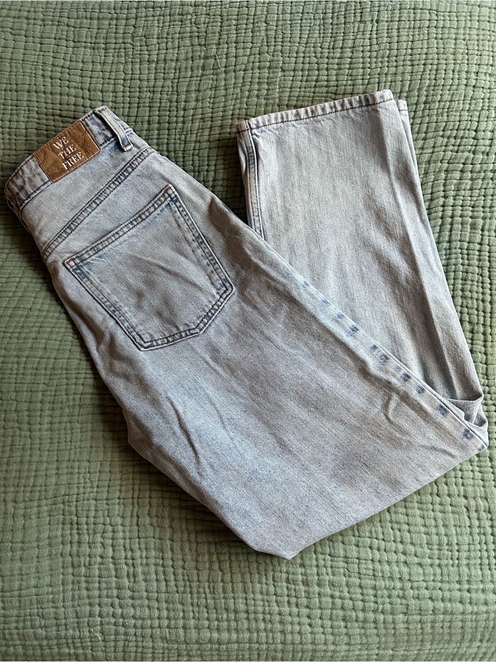 We The Free Pale Blue Straight Leg Jeans